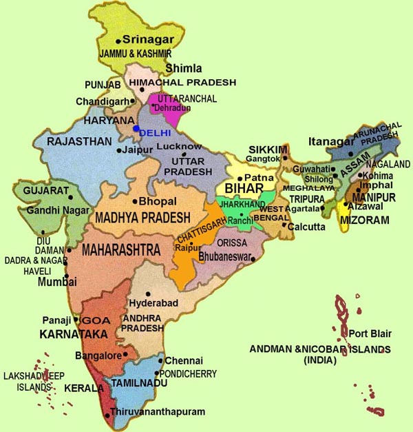 india map Madras