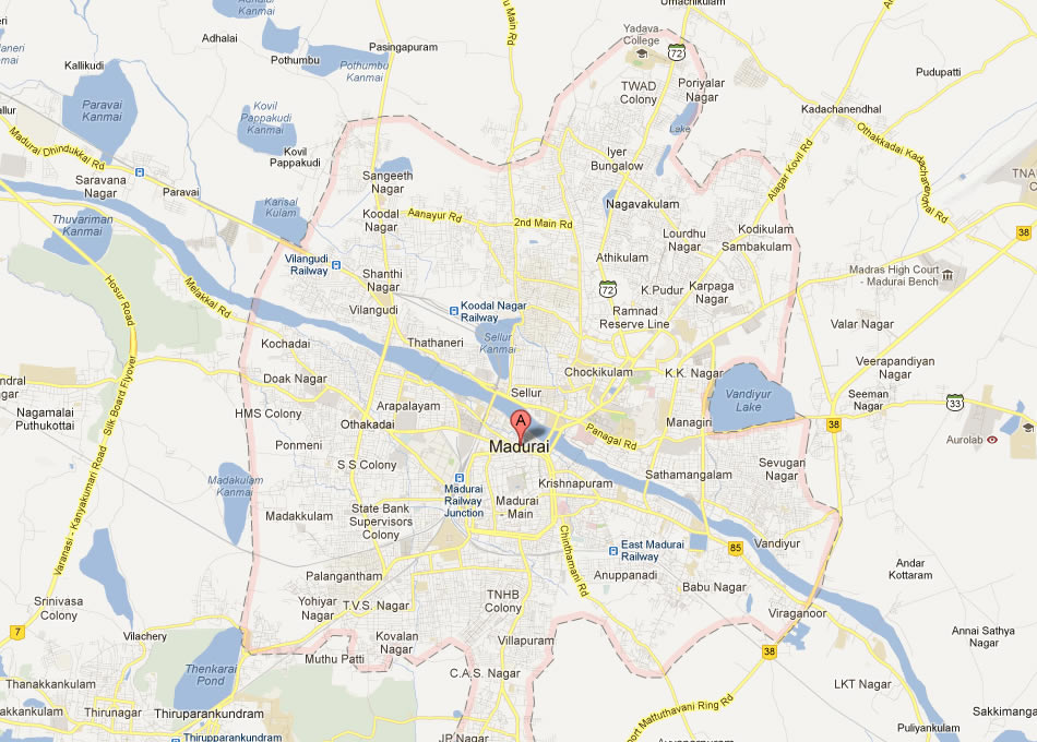 map of Madurai