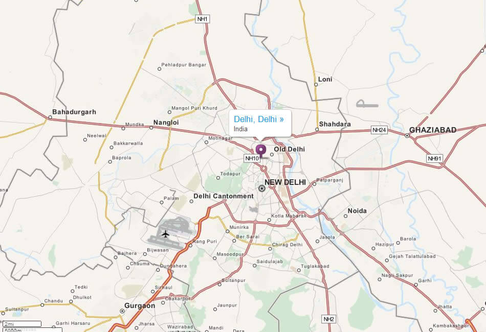 map delhi