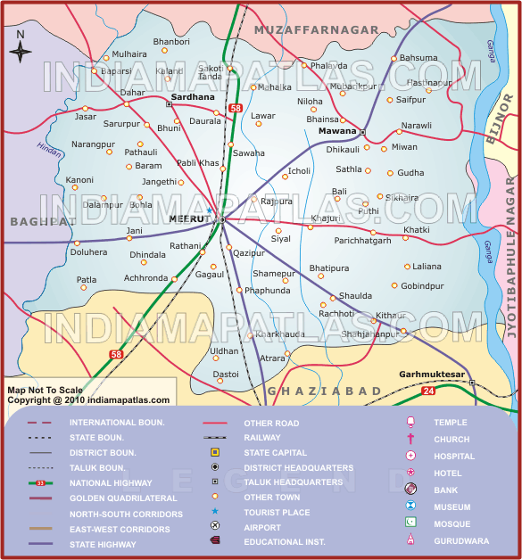 meerut district map