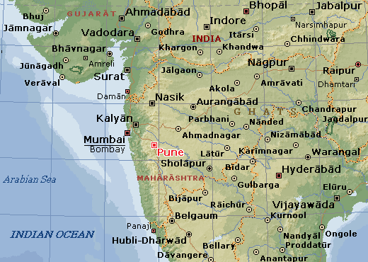 Poona pune map