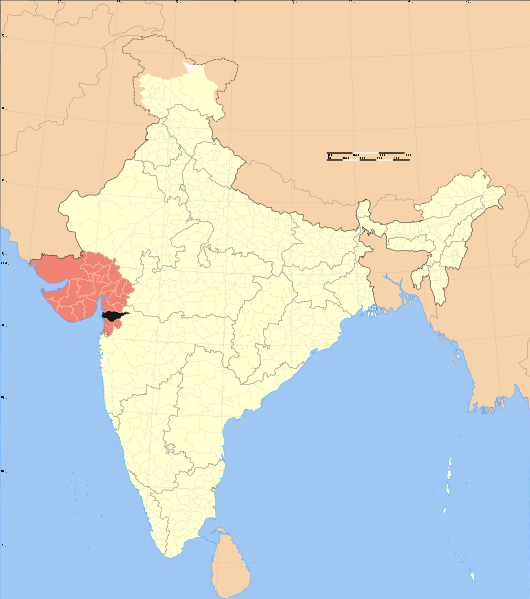 surat location map india