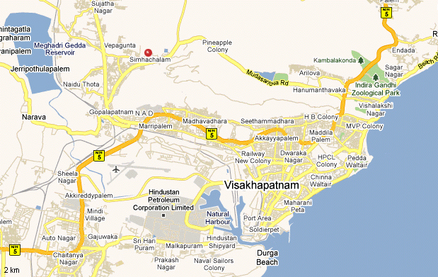 Vishakhapatnam regions map