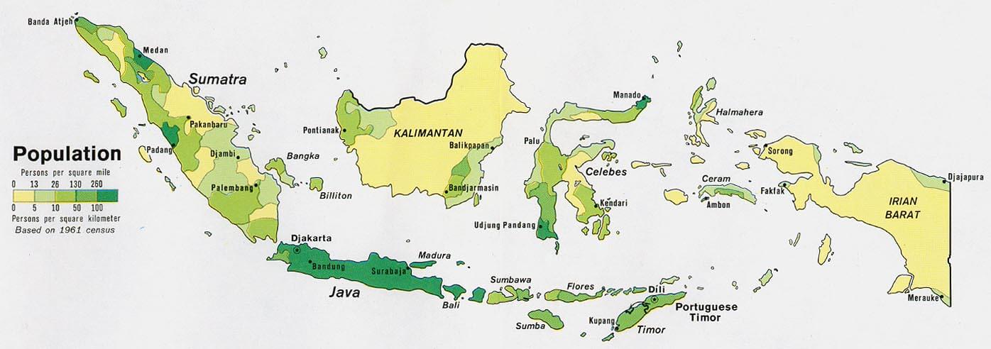 indonesia population map