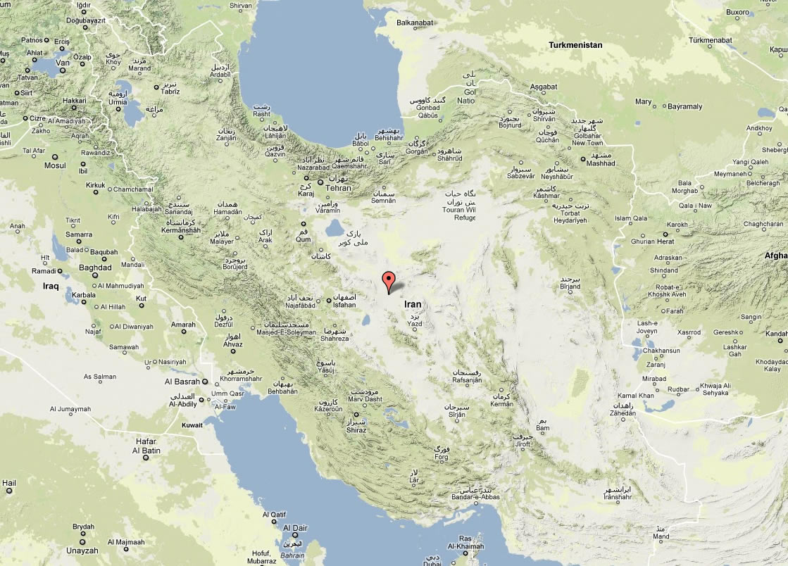 topographic map of iran
