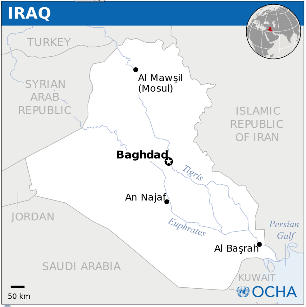 iraq location map
