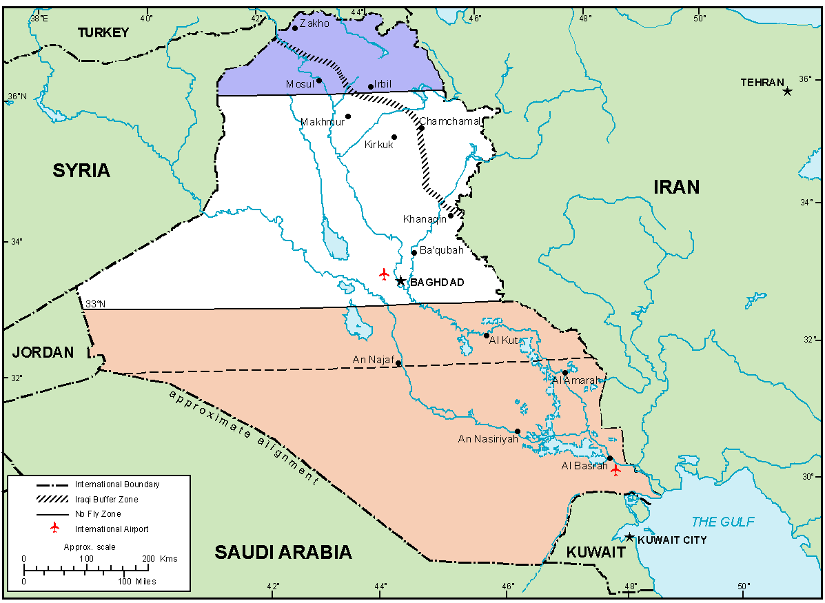 iraq map nofly zone