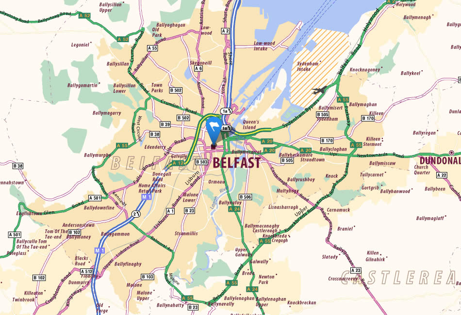 map of belfast