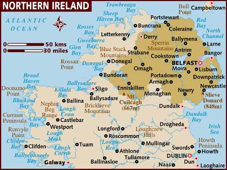 map of northern ireland Belfast