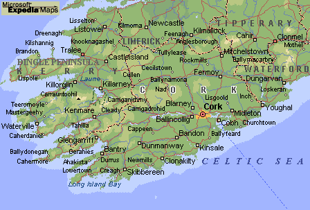 Cork area map