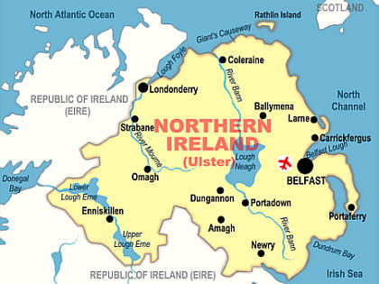 Derry northern ireland map