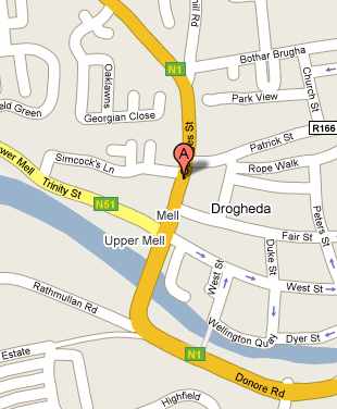 road map of Drogheda