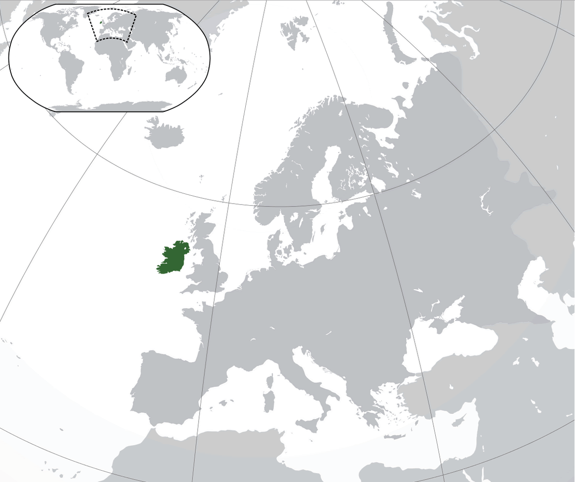 where is ireland in the world