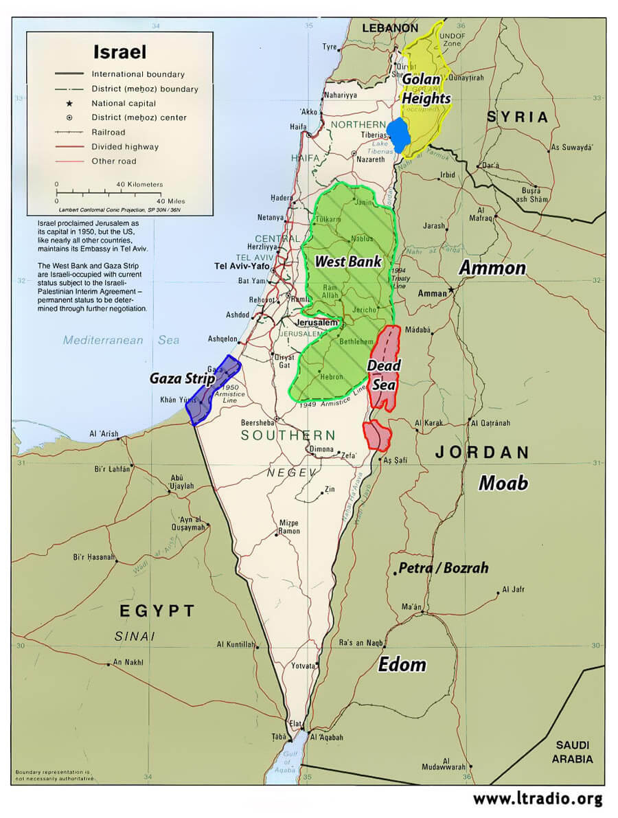 israel international boundary map