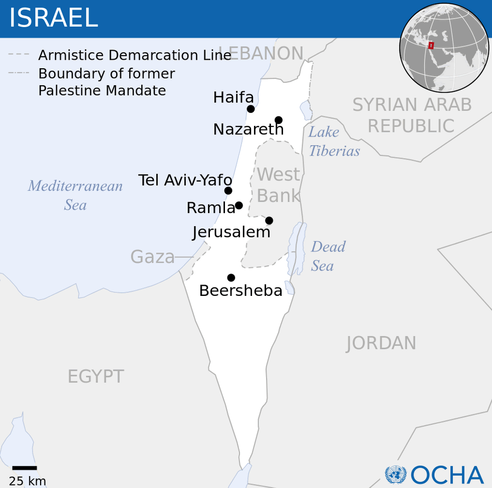 israel location map