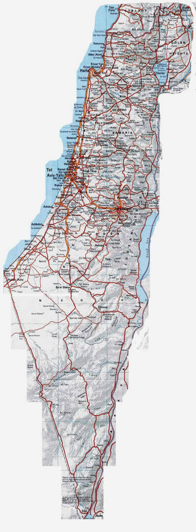 israel map cities