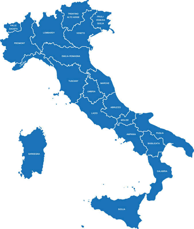 Italy Regions Map