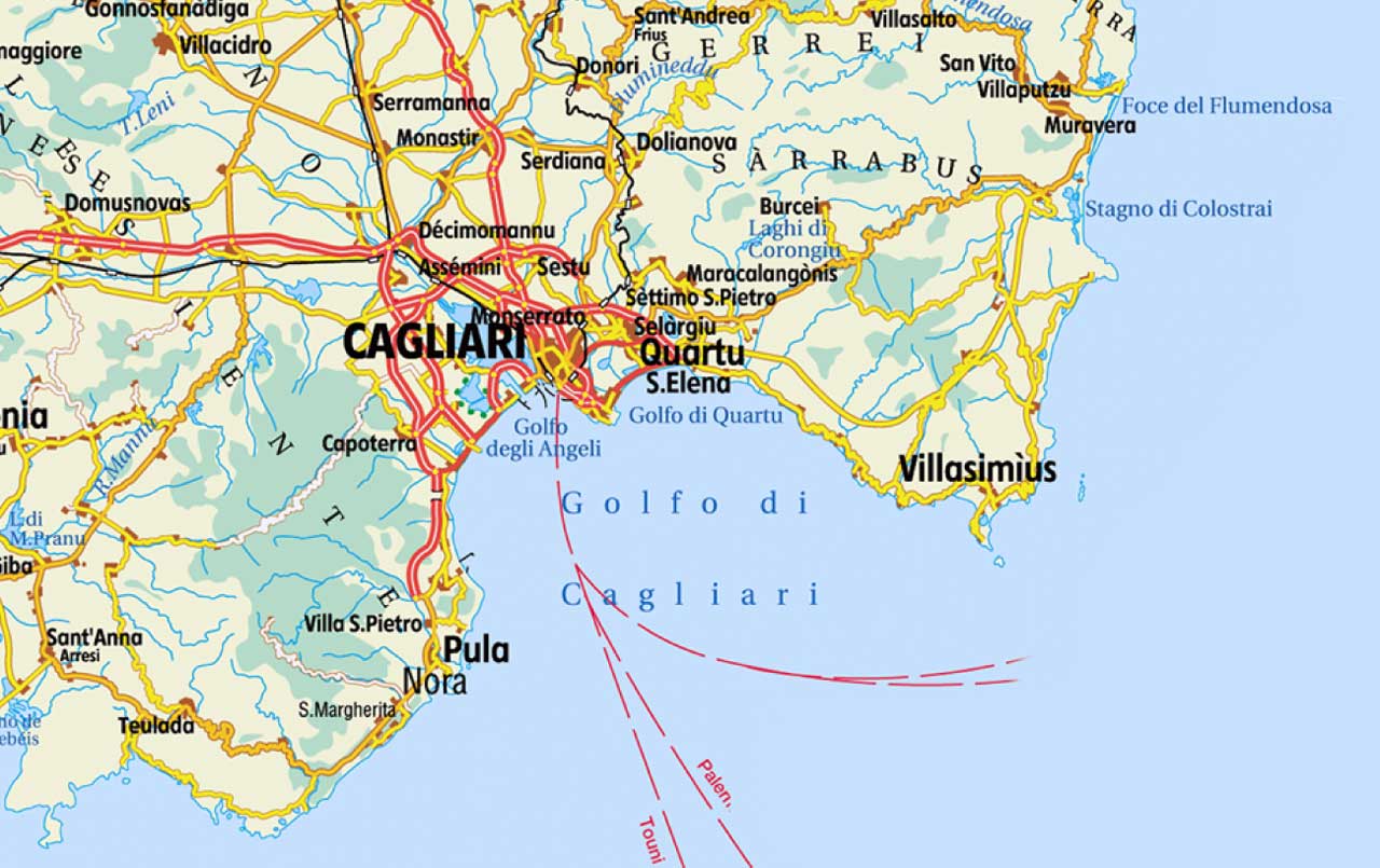 Cagliari road map