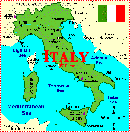 Italy Major Cities Map