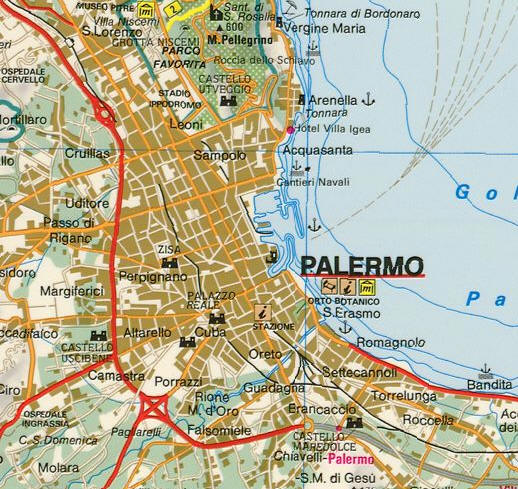Palermo center map