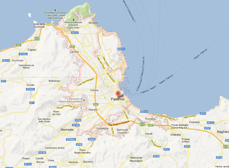map of Palermo
