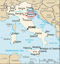 Italy map Ravenna