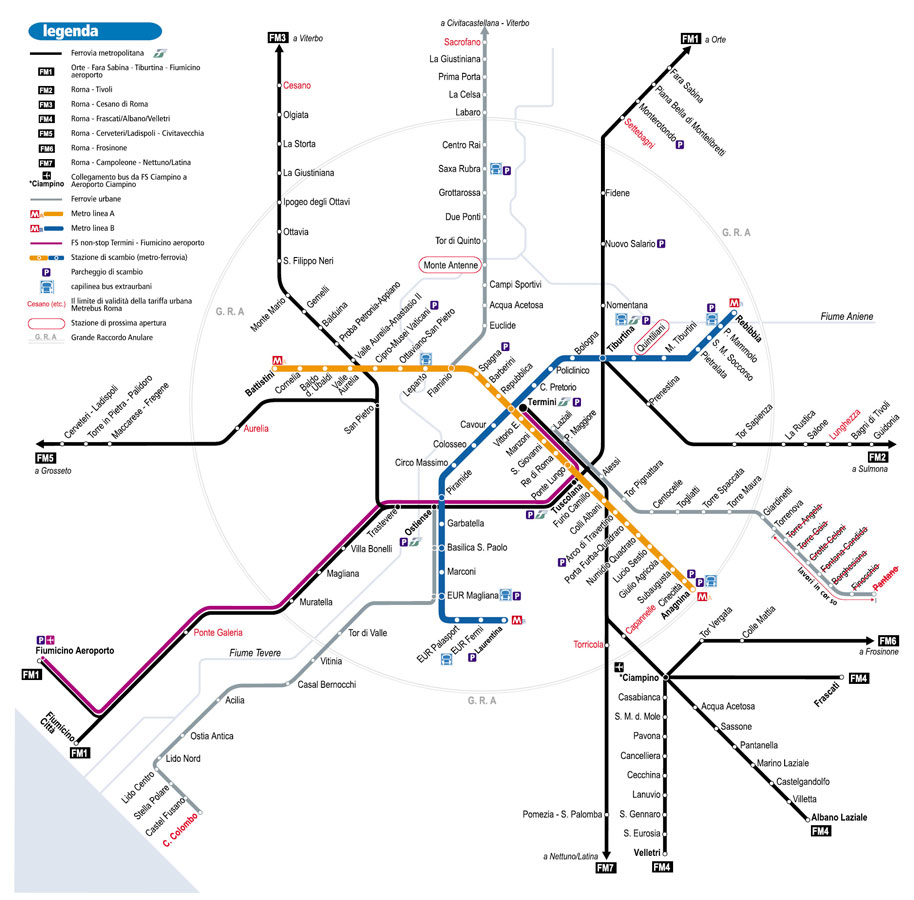 Map Roma Metro
