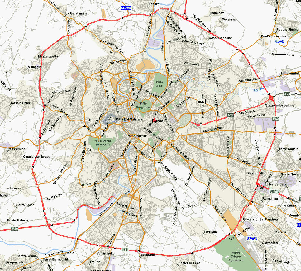 Rome City Map