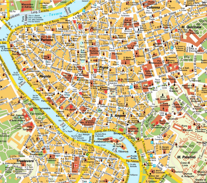 rome city center map