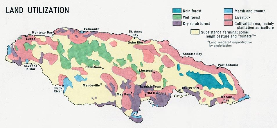 Jamaica Utilization Map 1968