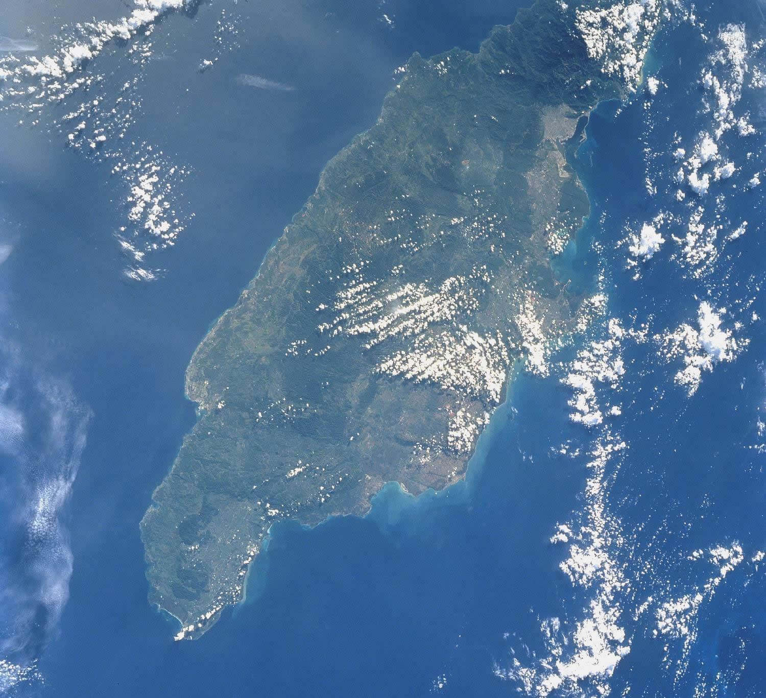 Satellite Image Photo Island Jamaica