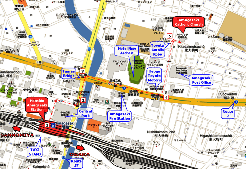 Amagasaki center map