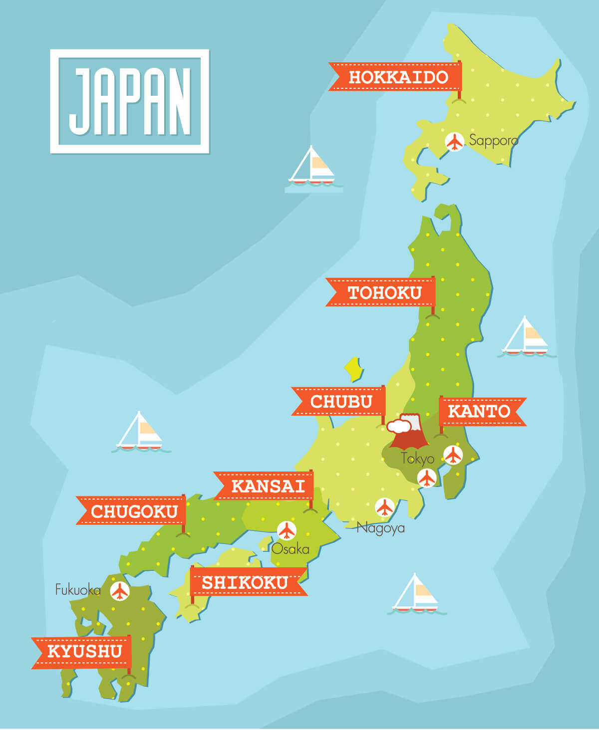 Japan Travelling Map