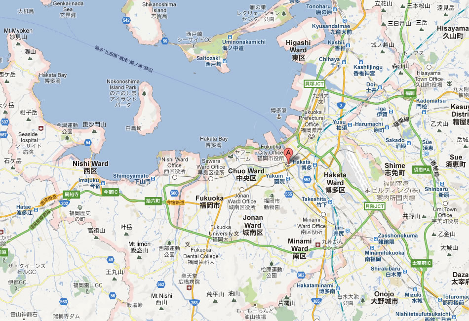 map of Fukuoka