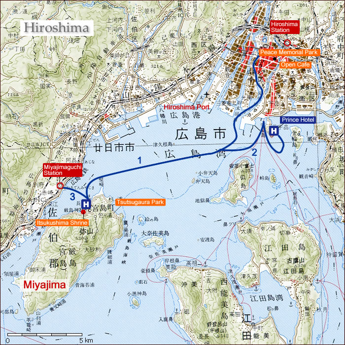 Hiroshima area map