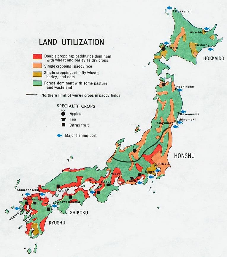 japan land map