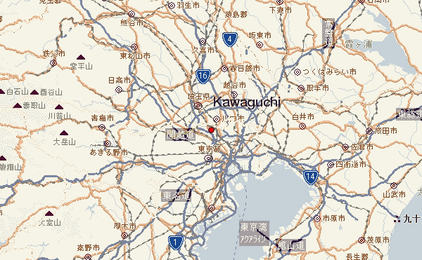 Kawaguchi regional map