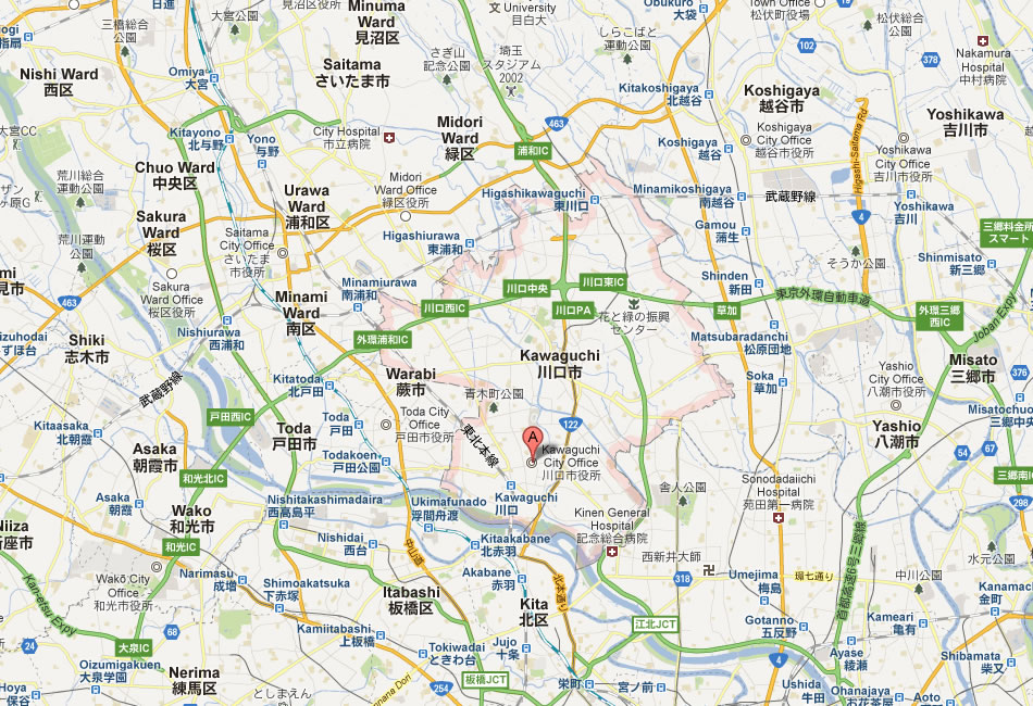 map of Kawaguchi
