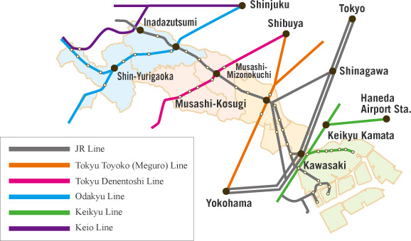 kawasaki metro map