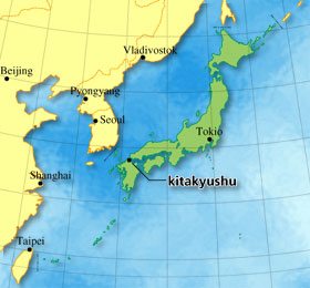 Kitakyushu map japan