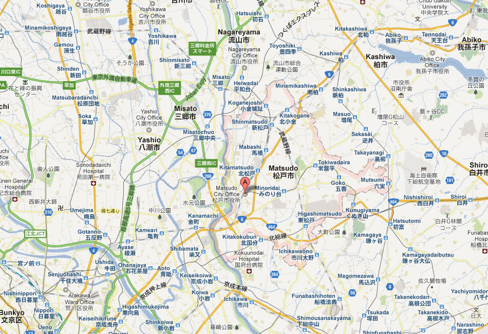 map of Matsudo