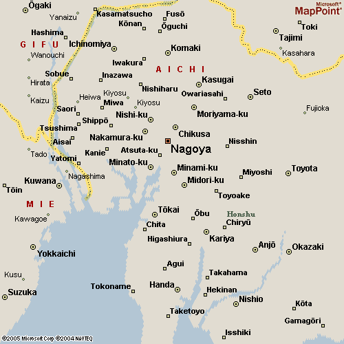 nagoya area map