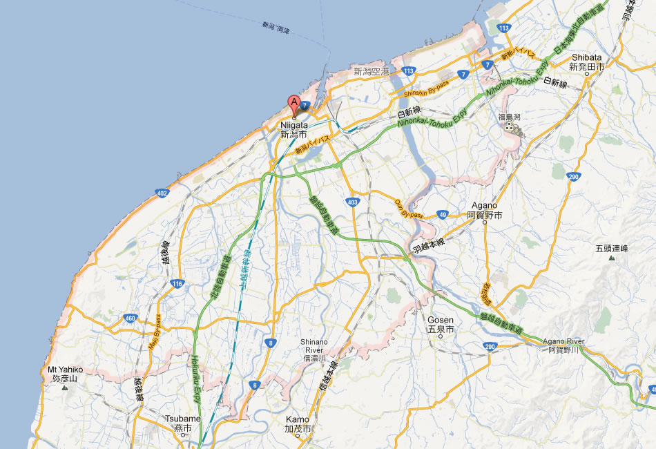map of Niigata