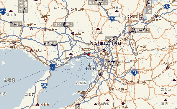 Nishinomiya regional map