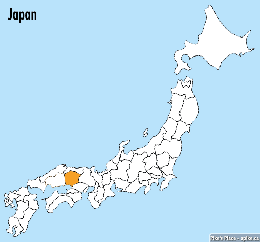 Okayama japan map