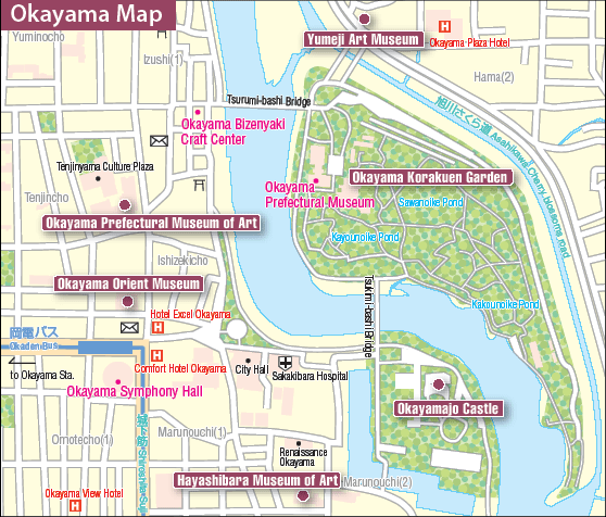 okayama center map