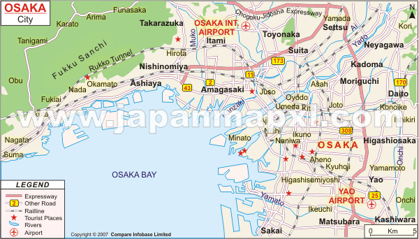 osaka city map