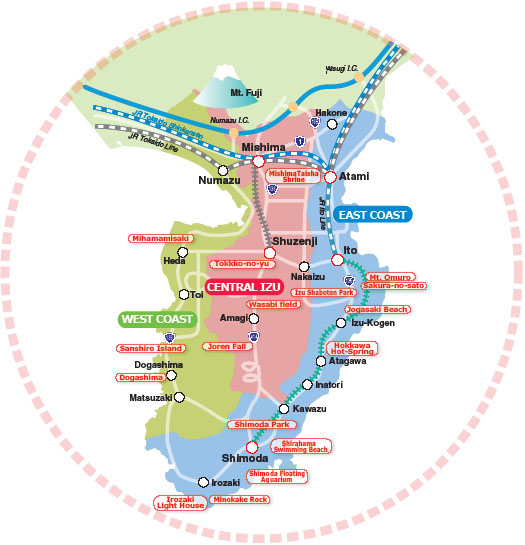 Shizuoka sightseeing map