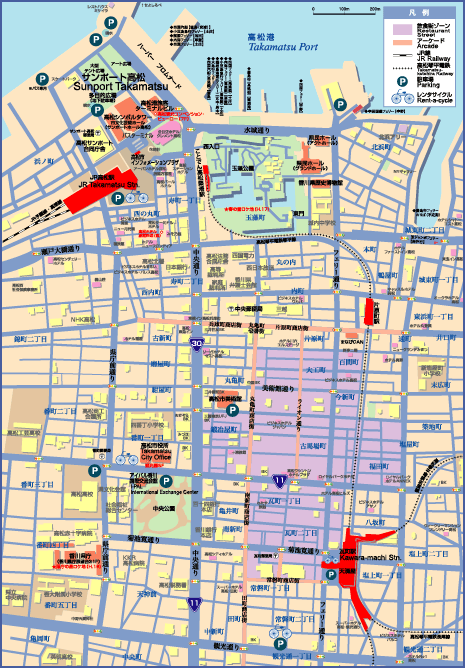 Takamatsu center map
