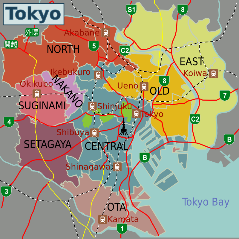 New Tokyo town map